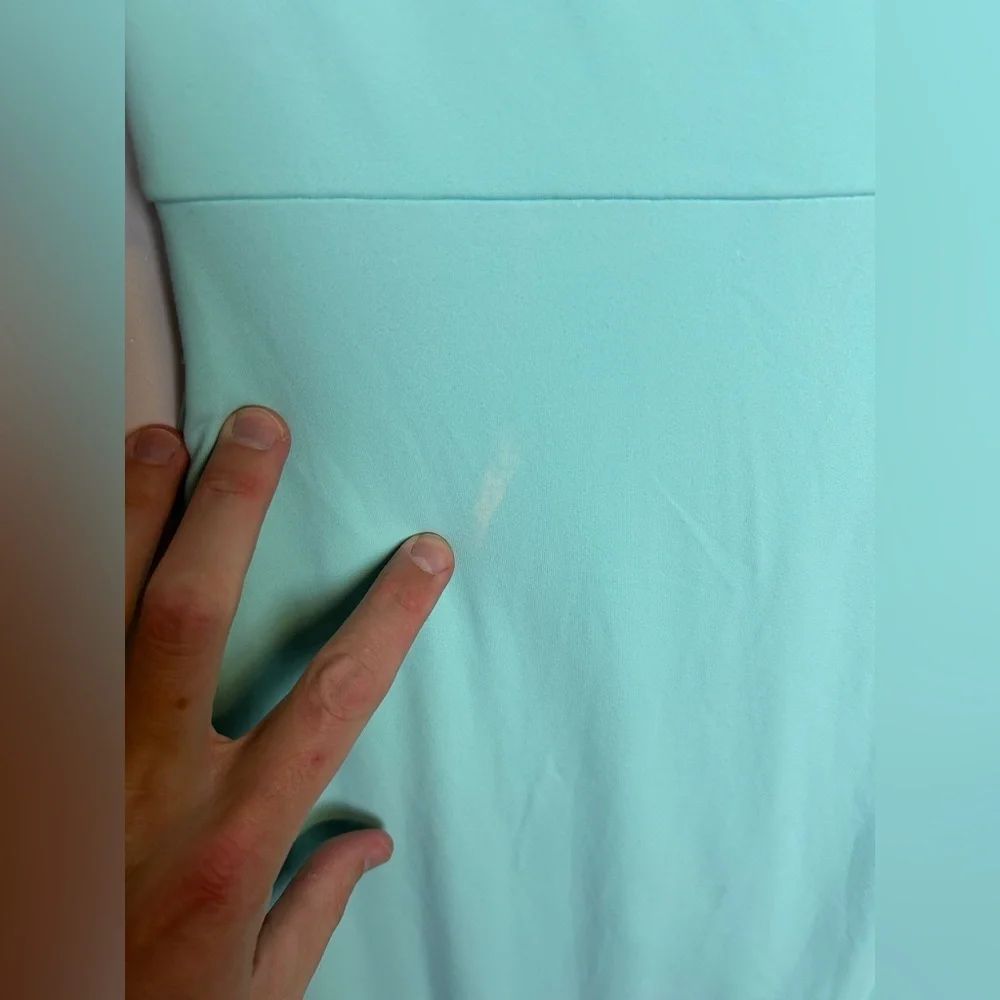 Susana Mónaco Elegant Aqua Blue Strapless Dress Size‎ M Stretch Sexi Bodycon